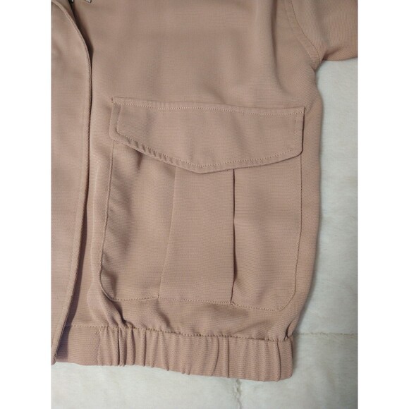 Cotton On  Crop Bomber Lightweight Beige Jacket Size M - Picture 4 of 10
